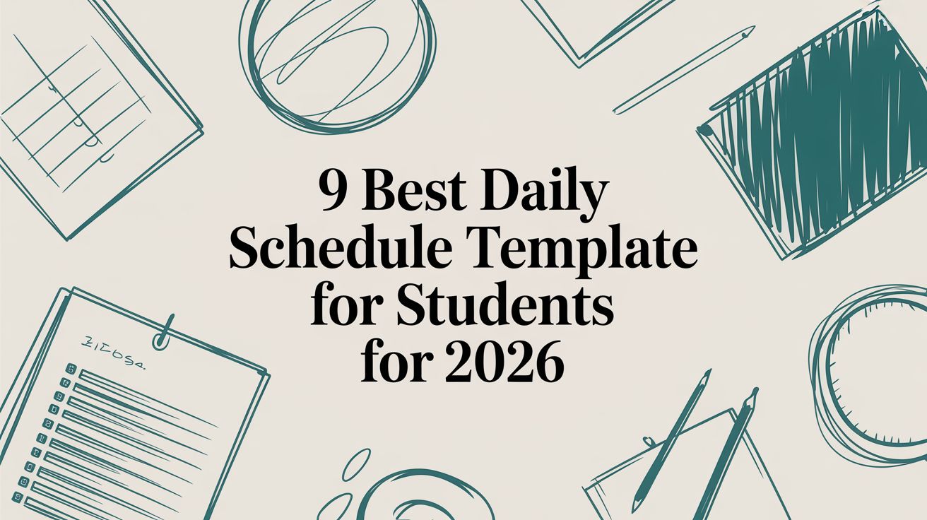 9 Best Daily Schedule Template for Students for 2026