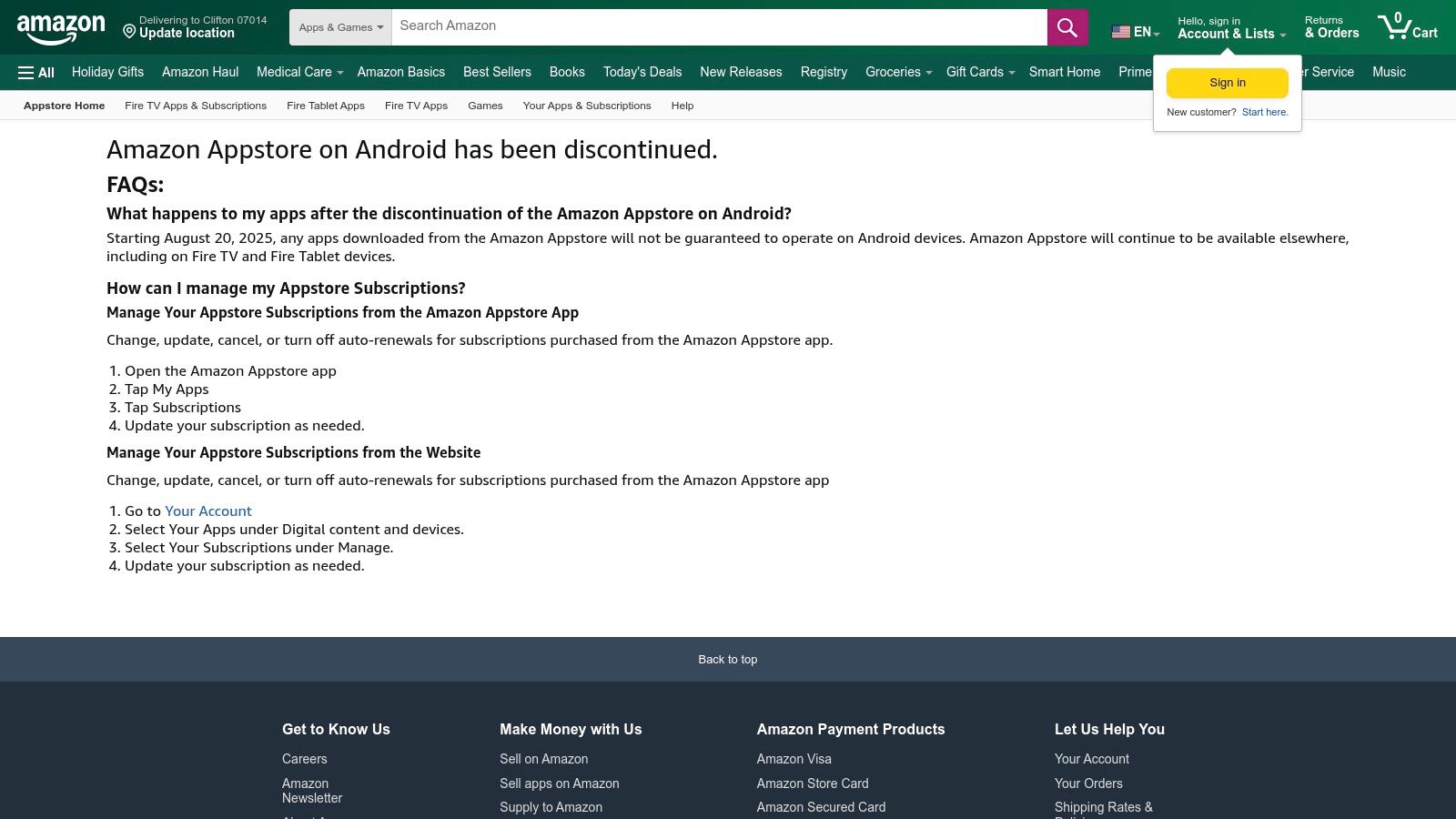 Amazon Appstore (for Fire tablets/TV productivity apps)