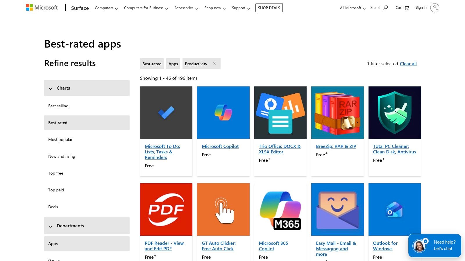 Microsoft Store (Windows – Productivity)